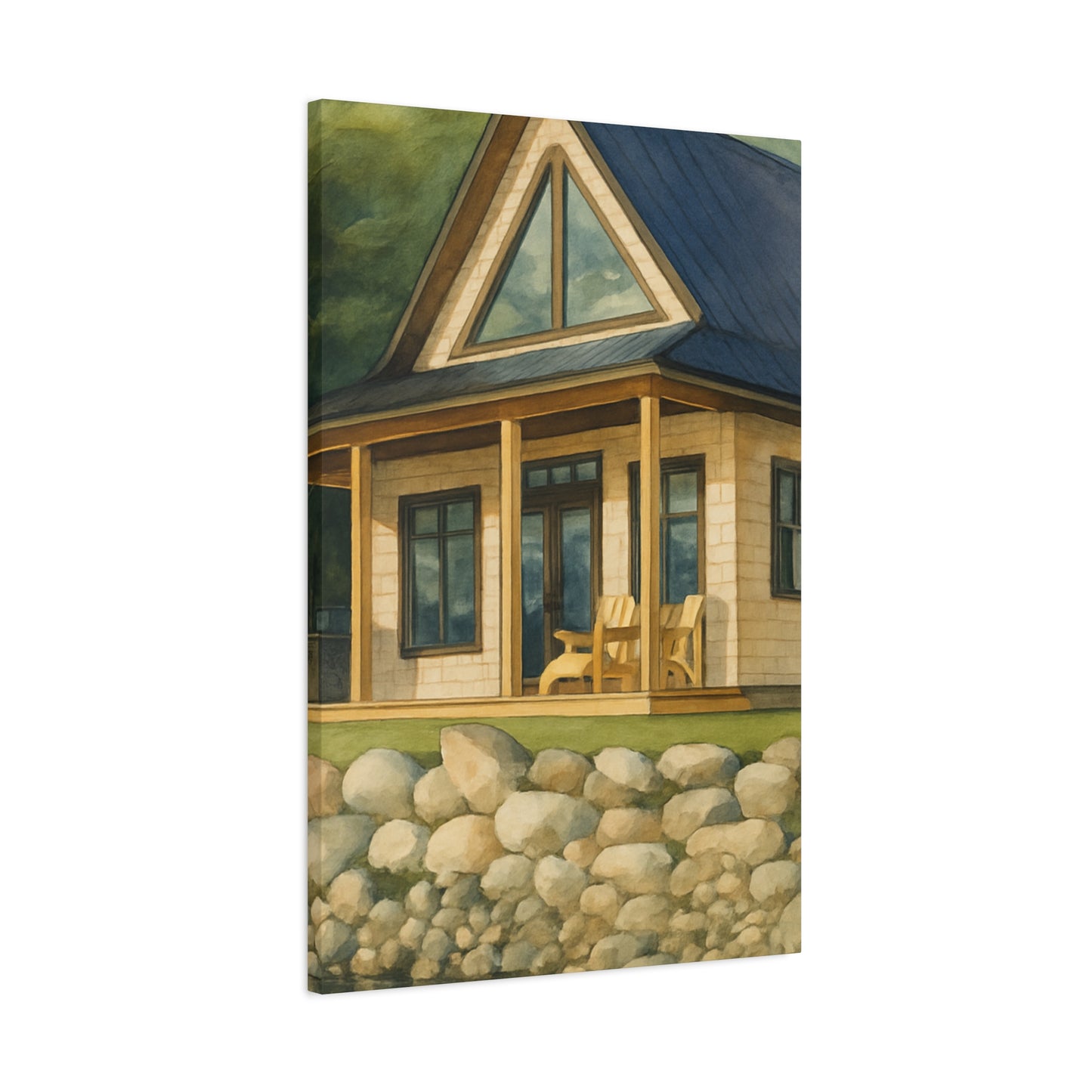 Artistic Stretched Canvas Print - Cozy Cottage Vibes