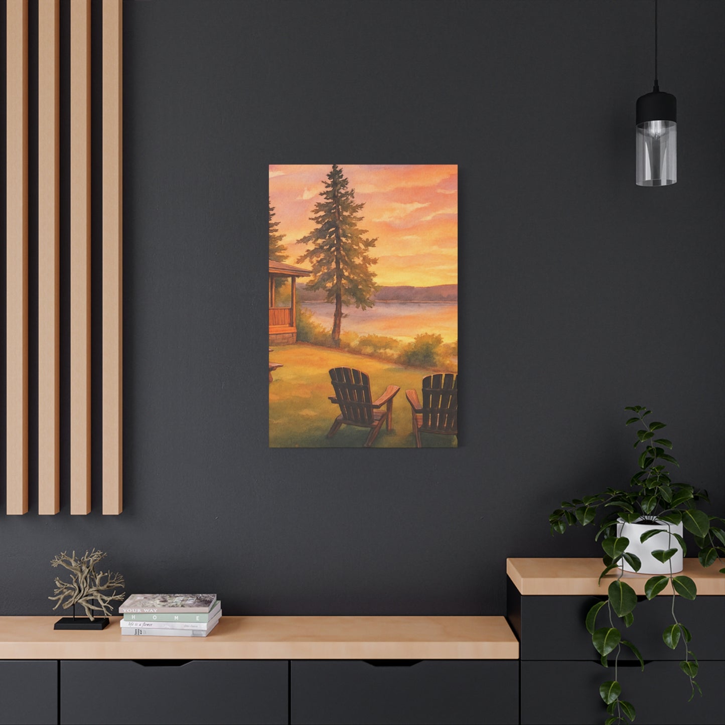 Serene Sunset Canvas Wall Art - Relaxing Landscape Decor