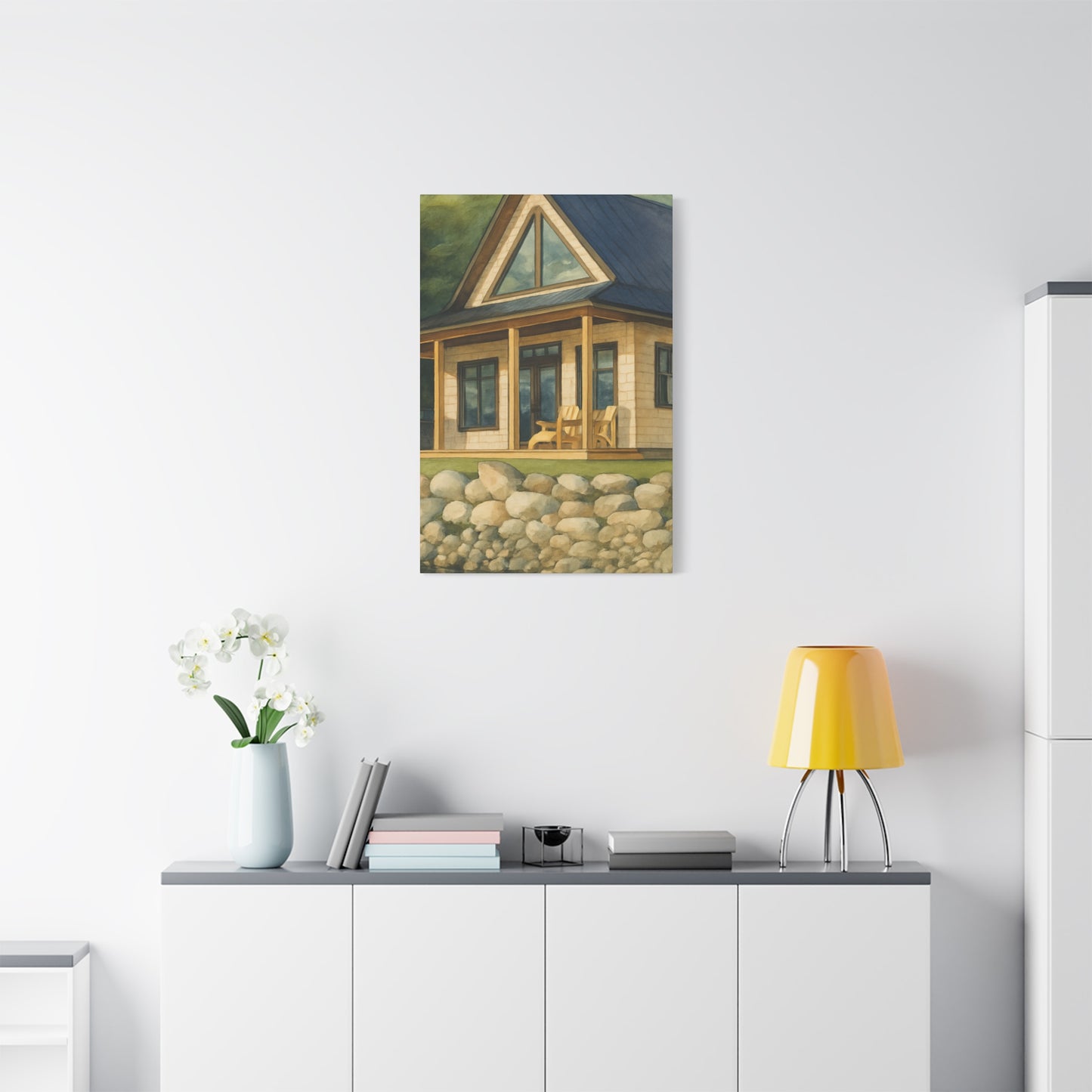 Artistic Stretched Canvas Print - Cozy Cottage Vibes