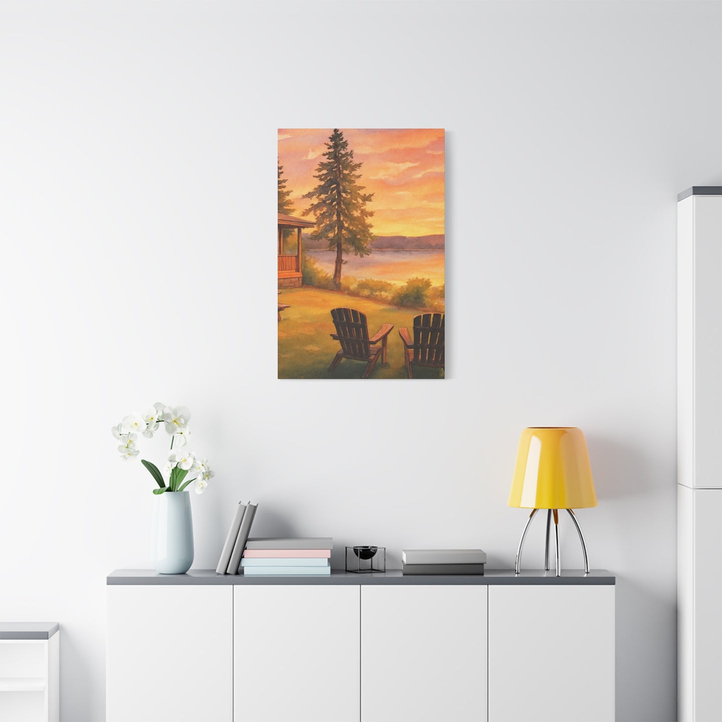 Serene Sunset Canvas Wall Art - Relaxing Landscape Decor