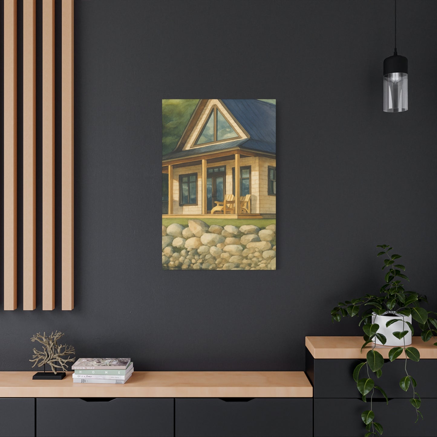 Artistic Stretched Canvas Print - Cozy Cottage Vibes