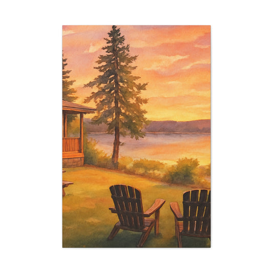 Serene Sunset Canvas Wall Art - Relaxing Landscape Decor