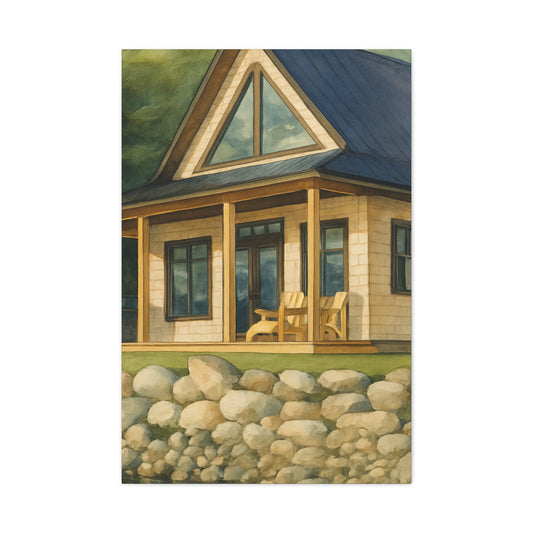Artistic Stretched Canvas Print - Cozy Cottage Vibes